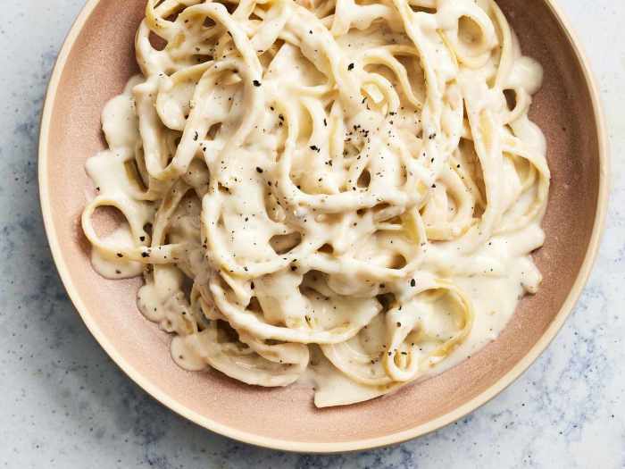 Alfredo sauce and noodles recipe