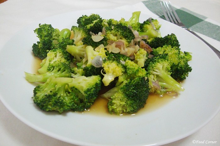 Broccoli and soy sauce recipe