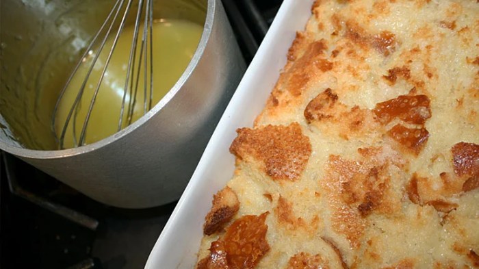 Bread pudding recipe with lemon sauce