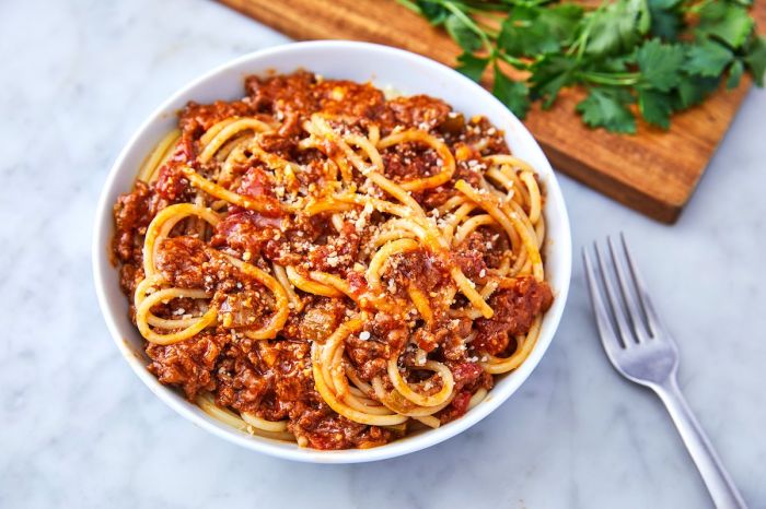 Bolognese authentic italian meat acommunaltable