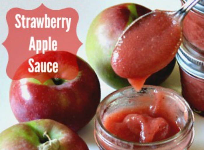 Apple strawberry sauce recipe